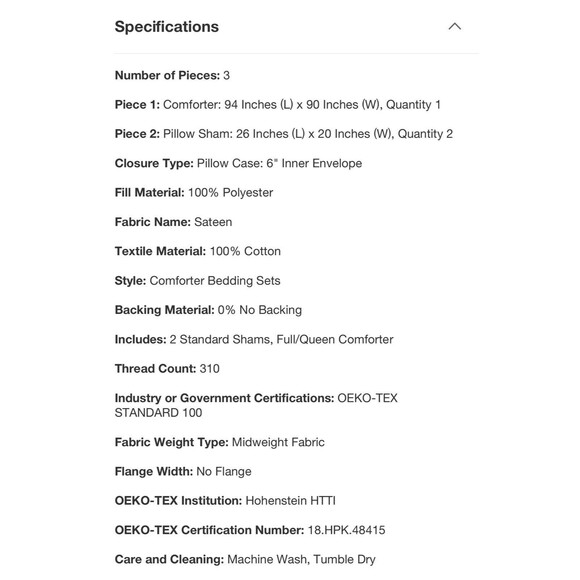 BUNDLE Studio McGee Queen Bedding Reversible Floral Comforter& Scalloped Sheets - Picture 12 of 13